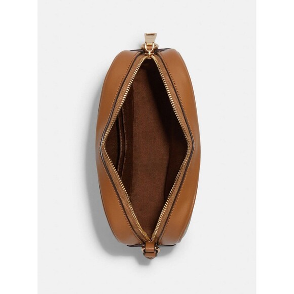 COACH JAMIE Wristlet Light Khaki Signature Canvas Saddle Leather CA718 NWT $178 - Picture 12 of 14